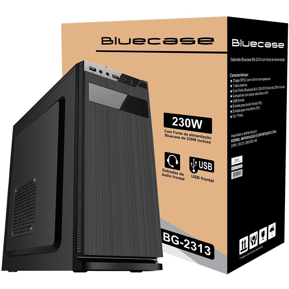GABINETE BLUECASE  BG-2313 ATX 230W PRETO